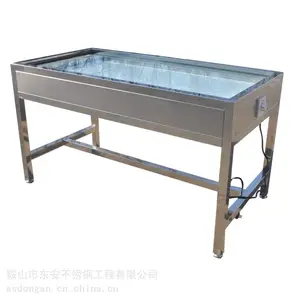 定制东安SWT-914车间灯检工作台钢化玻璃台面不锈钢框架可调节脚