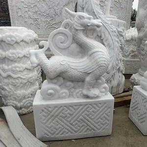 石雕四大神兽动物雕塑汉白玉青龙白虎朱雀玄武景观装饰摆件