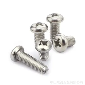 316不锈钢元机 GB818 十字盘头机螺丝十字圆头机丝机牙螺丝螺栓M4