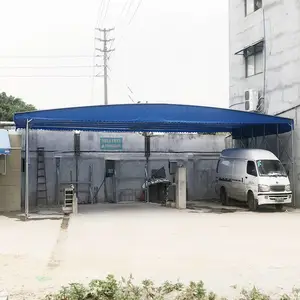 湖北定制夜宵排挡大型推拉雨棚活动棚仓库伸缩雨棚大型推拉伸缩蓬跨度15米大型雨棚全国发货