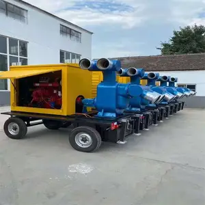 屹华移动泵车 800立方柴油抽水泵 拖车式抽水泵