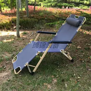 兵耀DJ-T060灰色躺椅床(铁管178CM)折叠躺椅 休闲椅