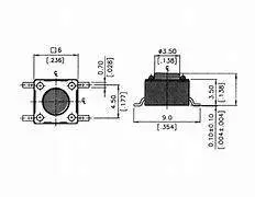 DIP�ᴥ��������  6.0x6.0H5.0mm 160g��ɫ- DTSM-62N-V-T/R
