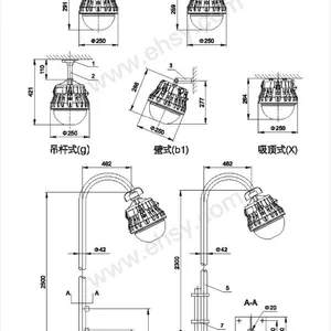 ����GC203-XL80AfLEDƽ̨��80W����ʽ���Ƹ˵Ƹ˸�2.5m����Q235