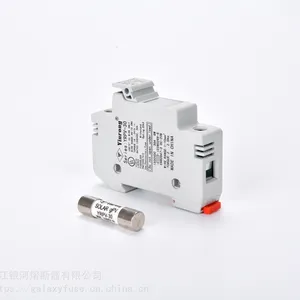 太阳能光伏直流熔断器YRPV-30/10*38导轨汇流箱熔断器底座DC1000V