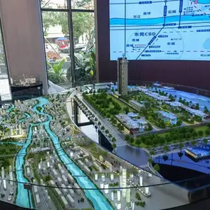 数字孪生城市沙盘制作 动态灯光路网建筑同步演示