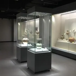 博物馆展柜厂家加工金属玻璃纪念馆展示柜古董陈列柜博物馆独立柜