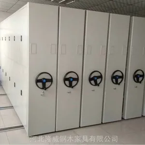 天津企事业单位档案室资料存储密集架 沿轨道移动的货架档案柜
