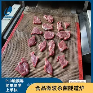 牛肉干烘烤熟化设备 隧道式微波熟化干燥一体机