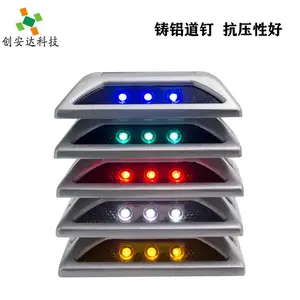 太阳能 铸铝道钉 道路道钉警示灯闪烁同步LED凸起路标
