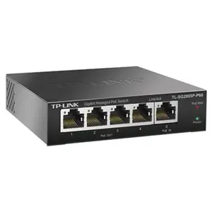 TP-LINK TL-SG2005P-P60受电全千兆云管理5口千兆PoE交换机一体机
