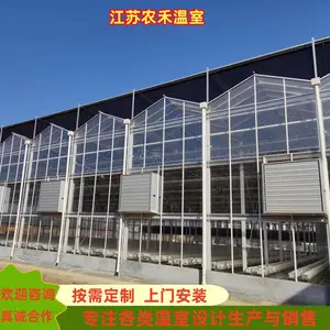 连栋玻璃温室大棚生产厂家 内外遮阳系统 智能采摘 现代农业园区规划