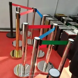 沈阳不锈钢一米线警示带伸缩杆可印字警示线移动式