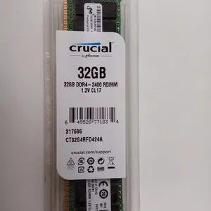 全新原厂镁光内存 服务器 DDR4 REG 32G 2400T LRA0 2RX4三年质保