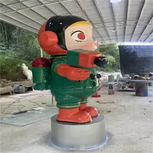 商场美陈玻璃钢雕塑摆设 珠海玻璃钢卡通公仔生产