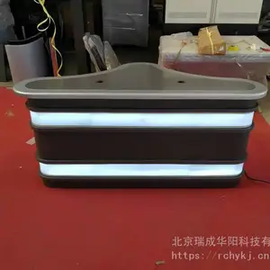 多人访谈桌校园双人播音桌控制桌播音台录制桌演播室主持人演播桌
