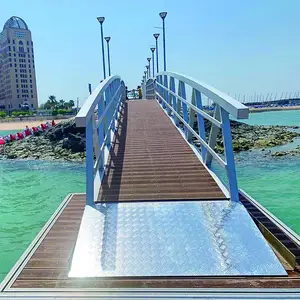铝合金浮桥厂家 混凝土 水上浮箱浮动平台 铝结构引桥游艇码头