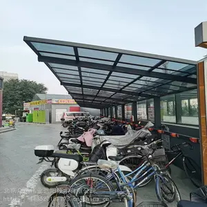北京众扬伟业车棚定做cp-0768铝合金停车棚 小区电动自行车停车棚定制