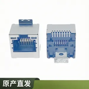RJ45���� ���� ���� ��LED�� 8p8c ȫ�� ��ʽ 180�� SMT��Ƭ ���� ������