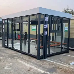 野外厕所岗亭 智能厕所岗亭 稳固钢结构岗亭定制