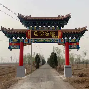 厂家直销仿古祠堂 神庙戏楼 水榭楼阁施工