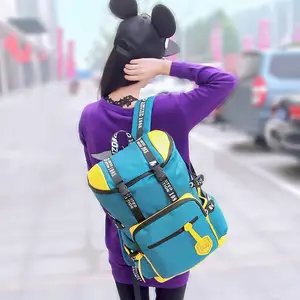 双肩电脑包 韩版潮双肩背包厂水桶旅行包男包女电脑包VX18221456976