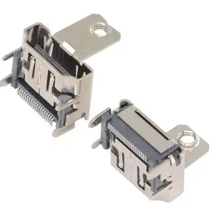 Type-C插座 全钢外壳 侧插USB3.1母座24p侧立式 四脚固定 有柱