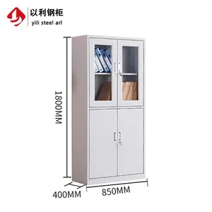 中山等体器械文件柜 半玻璃门财务凭证文件柜 钢制办公档案柜