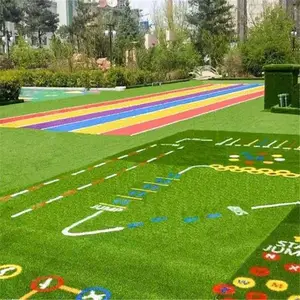 临沂 运动场地草坪 免冲砂幼儿园跑道草坪 篮球场用仿真草皮