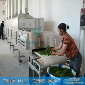 威雅斯微波茶叶杀青机 隧道式花茶烘干设备