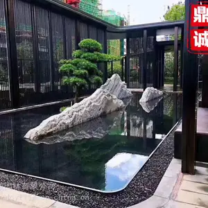 厂家供应雪浪石切片组合 泰山石室内造景 雪浪石庭院设计施工