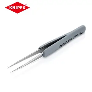 德国KNIPEX凯尼派克92 21 12 ESD 防静电镊子 922112ESD 橡胶柄