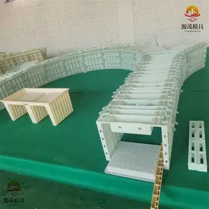 拱形护坡塑料模板 源茂拱形骨架护坡塑料模具 拱形骨架塑料模板