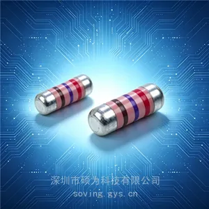 供应SOV硕为科技EFP加大功率型5W无引线圆MELF0207柱型晶圆电阻器