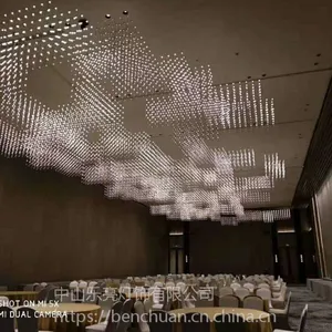 光立方灯饰酒店大堂宴会厅吊灯会所销售中心公共空间吊灯