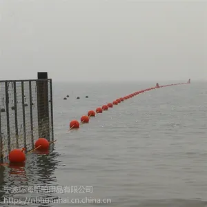 海上红白相间养殖浮球是什么材质