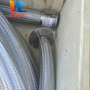 宏禄 不锈钢金属波纹软管 工业钢丝编织网金属软管 法兰式软连接