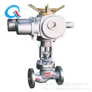 J941H/W电动截止阀-电动切断阀-法兰电动阀-上海渠工电动阀厂家