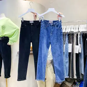 贵州毕节牛仔裤批发厂家秋冬新款裤子高腰弹力修身小脚裤铅笔裤