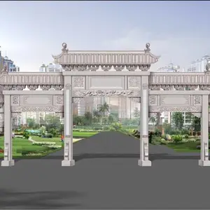 石雕三门石牌坊雕刻石雕牌坊价格,石材牌楼