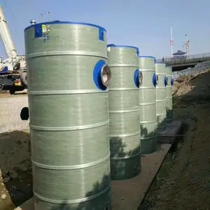 河北金悦一体预制化泵站 玻璃钢地埋一体化智能污水提升泵站 玻璃钢泵站