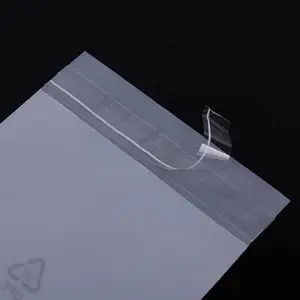 cpe自粘袋不干胶服袋半透明红色包装袋logo自粘袋警告语软塑料袋