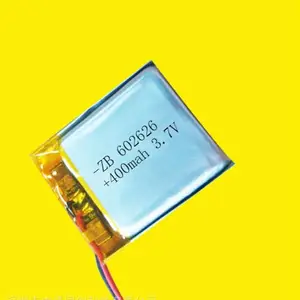 供应聚合物锂电池602626 400mah ,3.7V,可用于;美眼仪 摄像头 黄金棒