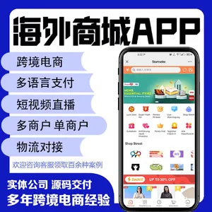 海外商城APP开发独立站开发多语言定制分销代理跨境商城app搭建
