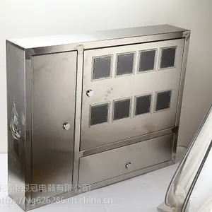 甘肃YG厂家销售不锈钢6户防雨电表箱子 兰州12户定做非标不锈钢电表箱