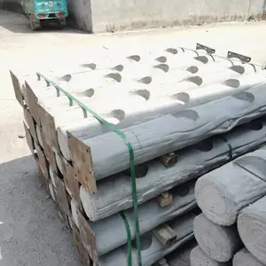 护坡防护水泥护栏 新型组装混凝土树皮栏杆陆景厂家