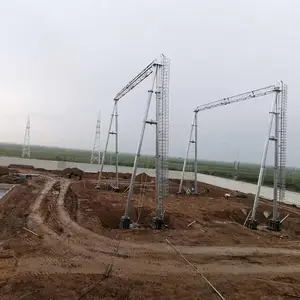 农林渔光互补光伏发电项目光伏发电站架构 升压变电站构架避雷塔