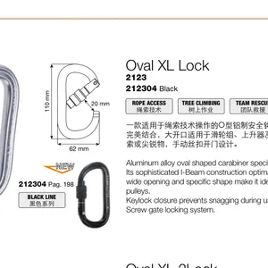 CAMP/坎普 2123 212304 OVAL XL LOCK O型铝制安全挂钩