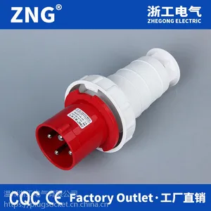 浙工034工业防水插头4芯63a 三相380V航空防水插头63a4p 厂家直销
