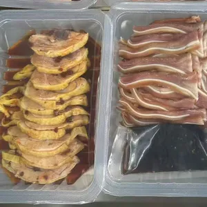 耐高温气调锁鲜一次性塑料托盒 熟食卤味真空锁鲜打包盒定制